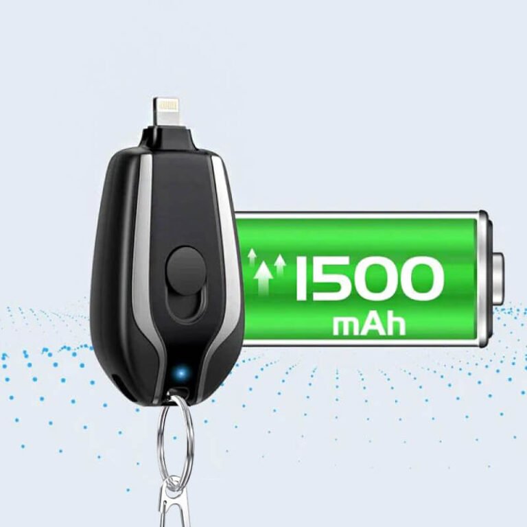 Nešiojamas mini pakrovėjas raktų pakabukas Power Bank 1500 mAh iphone / USB-C Užsisakykite Trendai.lt 11
