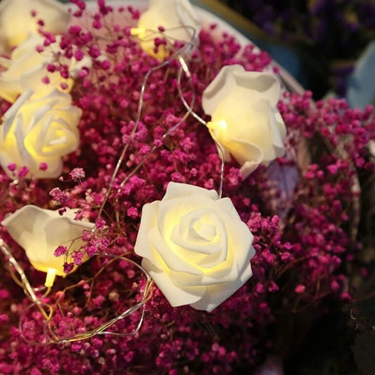 Romantiška Šviečianti Rožių Žiedų Formos Lempučių Girlianda Užsisakykite Trendai.lt 9
