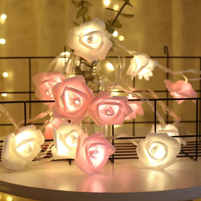 Romantiška Šviečianti Rožių Žiedų Formos Lempučių Girlianda Užsisakykite Trendai.lt 5