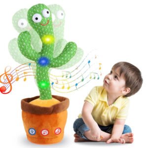 Šokantis kaktusas vaikams, dainuojantis ir žodžius atkartojantis minkštas žaislas Užsisakykite Trendai.lt 9