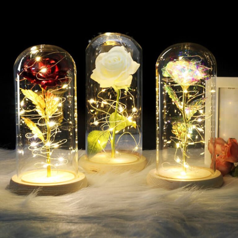 Šviečianti Rožė Stikle Dekoratyvinė Lempa Užsisakykite Trendai.lt 4