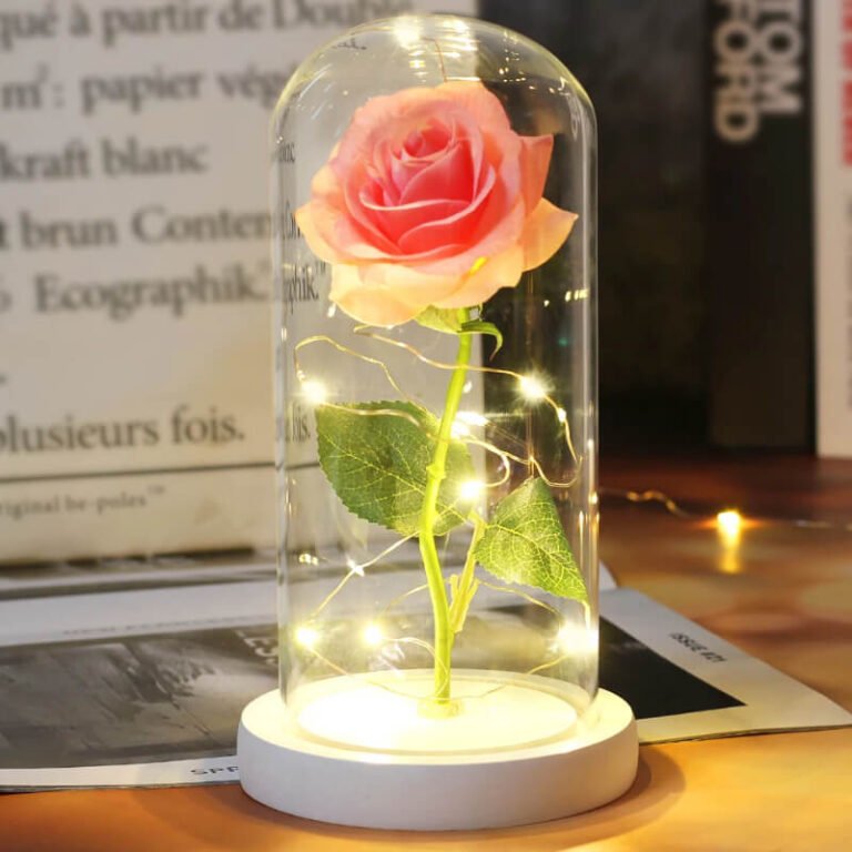 Šviečianti Rožė Stikle Dekoratyvinė Lempa Užsisakykite Trendai.lt 12